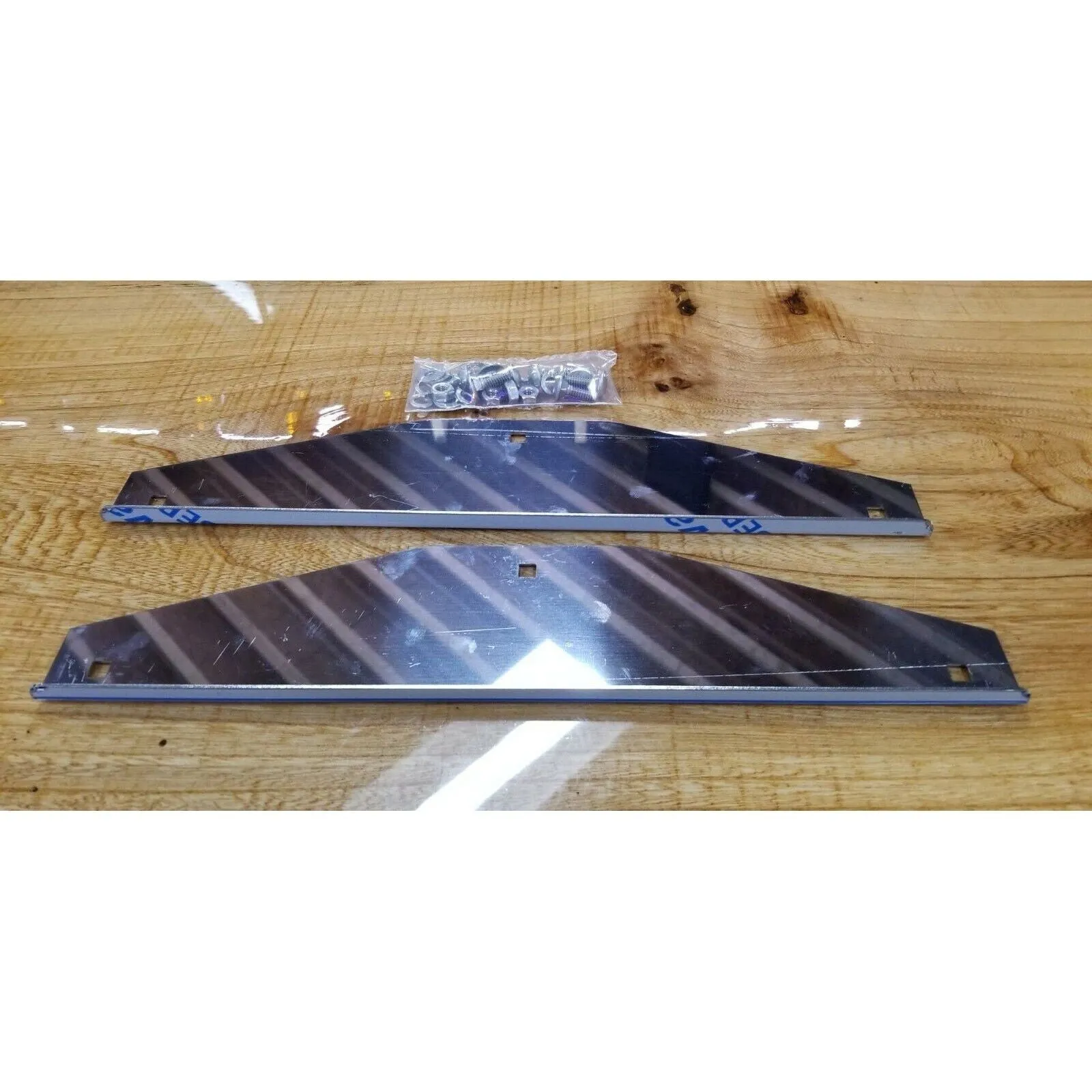 14" stainless steel mudflap weights pair weight with hardware universal #10414