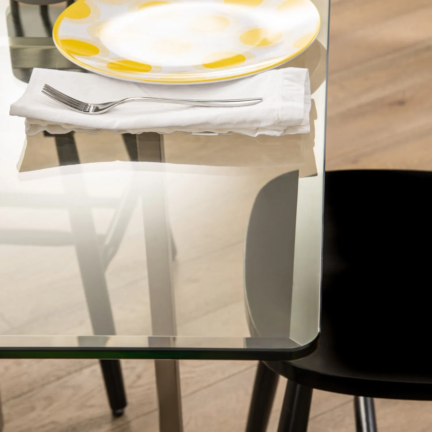 23" Square Clear Glass Table Tops