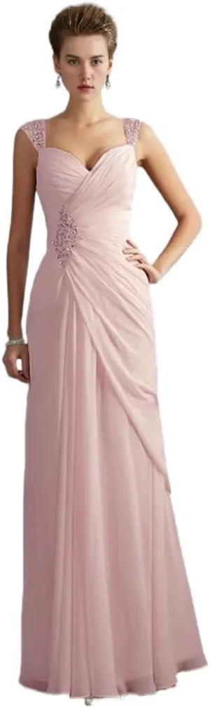 a-line Gowns for Mother of The Bride Spaghetti Strap Brides Maid Dress with Beaded