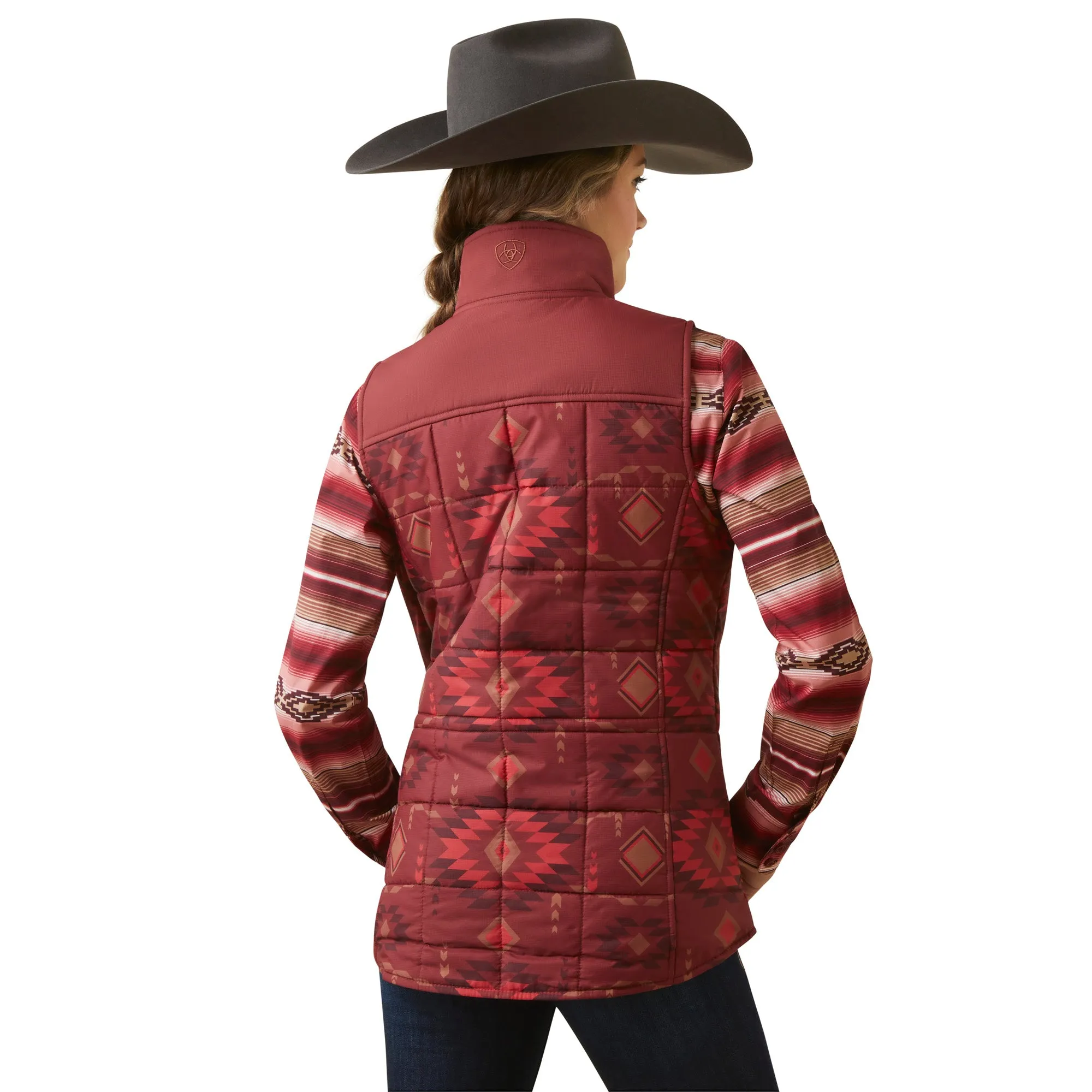 Ariat Ladies R.E.A.L. Crius Concealed Carry Burnt Rose Print Insulated Vest 10046683