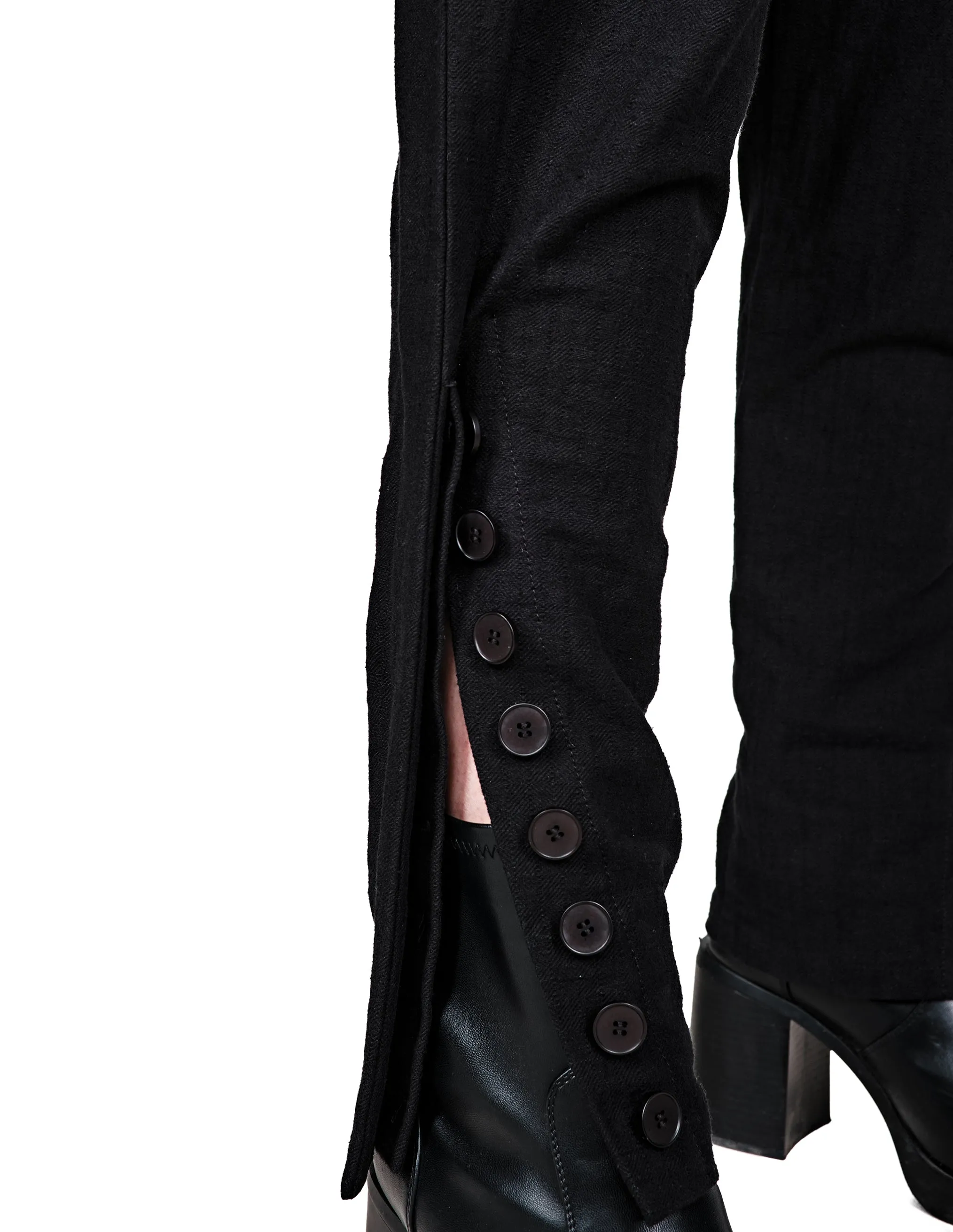 Buttoned Cotton-Blend Pants