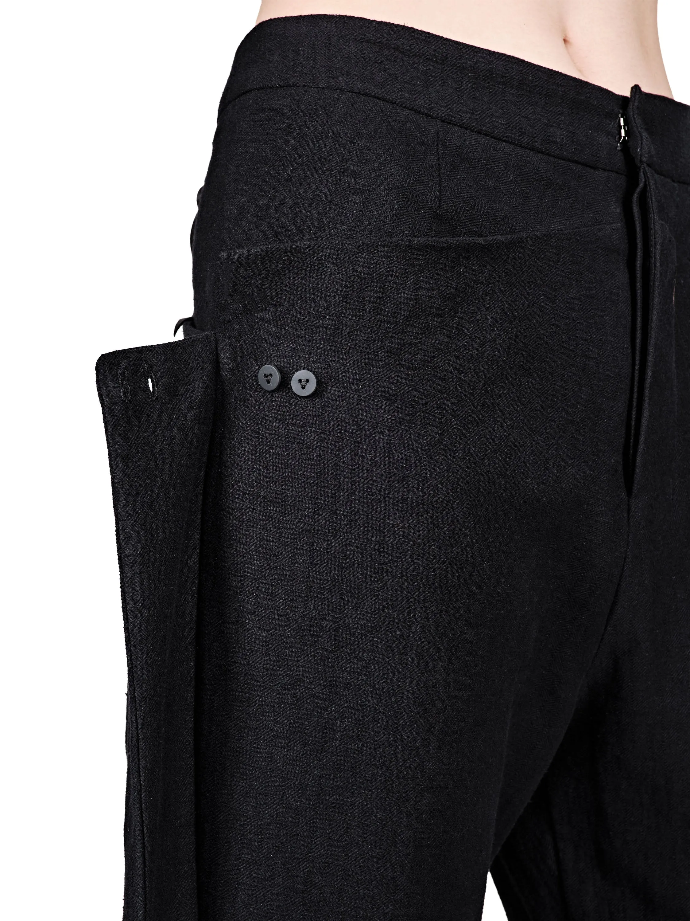 Buttoned Cotton-Blend Pants