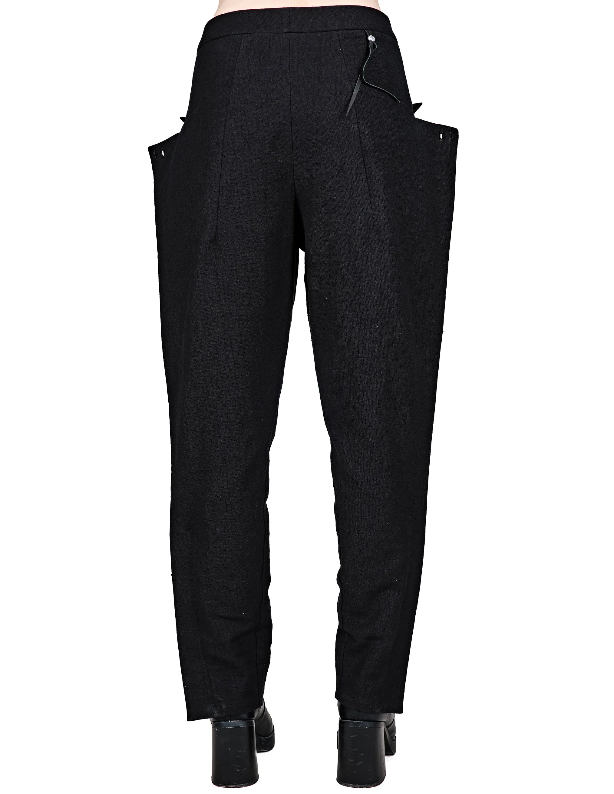 Buttoned Cotton-Blend Pants