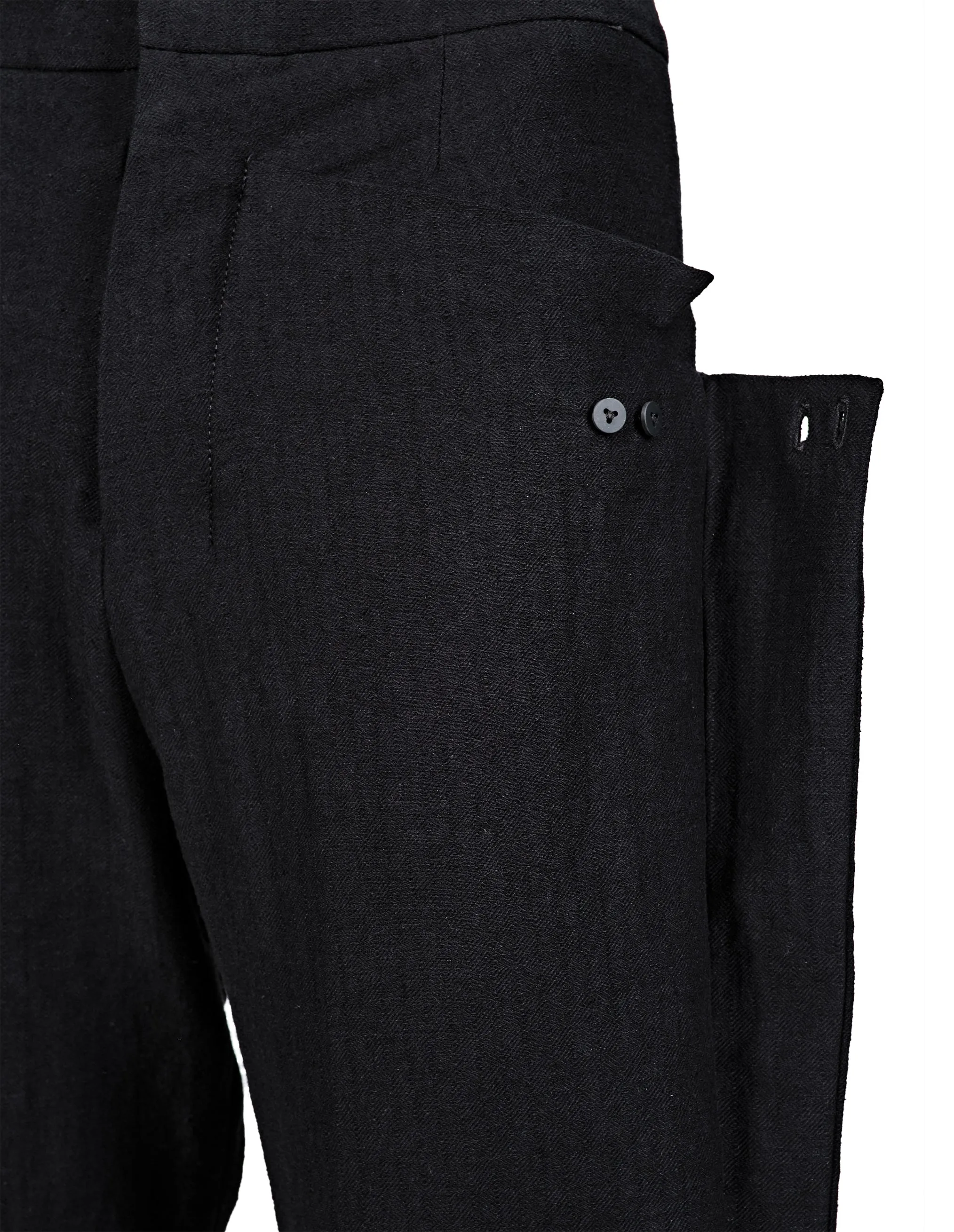 Buttoned Cotton-Blend Pants