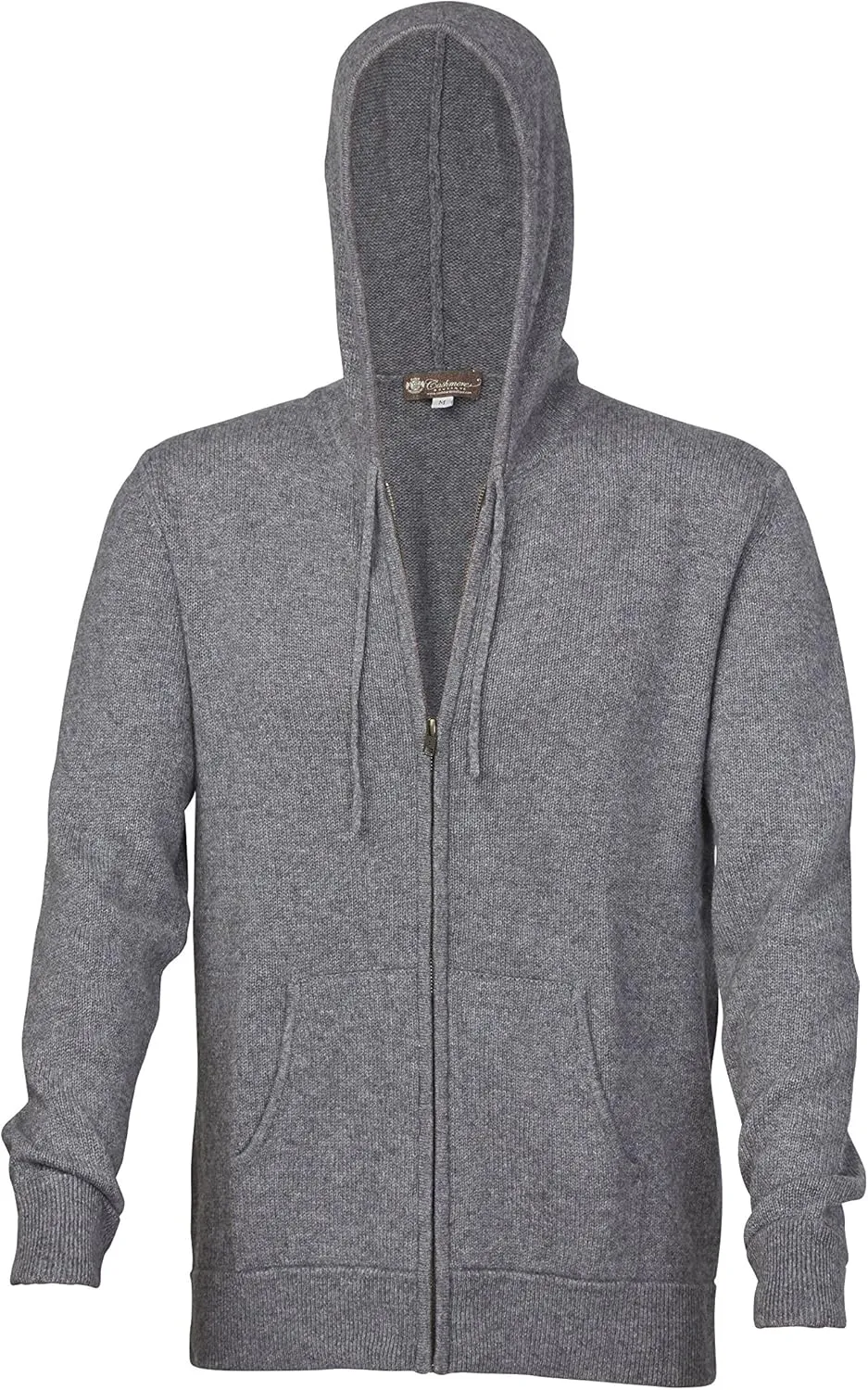 Cashmere Boutique 100% Pure Cashmere Hoodie Sweaters for Men  Full Zip, Long Sleeve, and Both Side Front Pockets