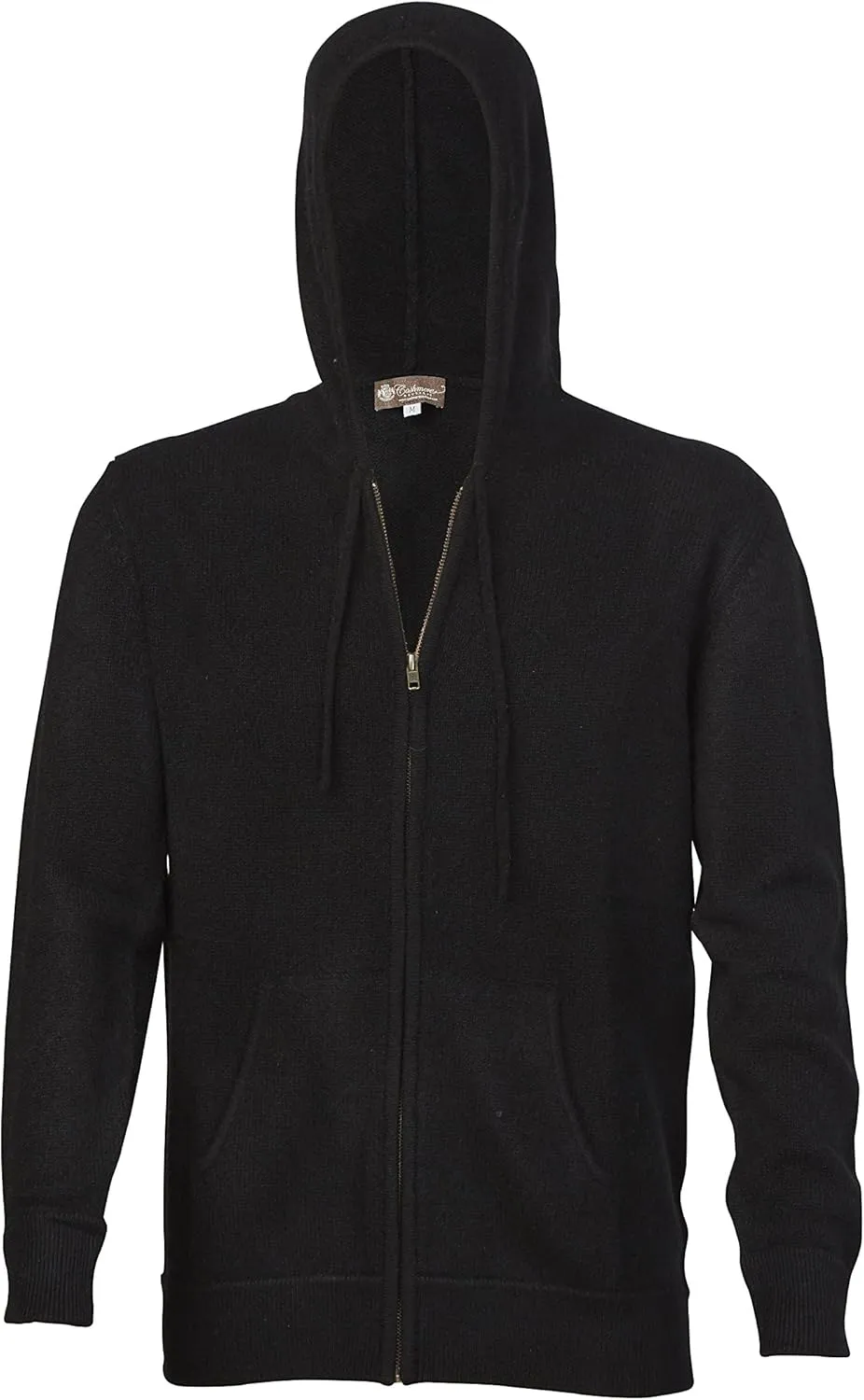 Cashmere Boutique 100% Pure Cashmere Hoodie Sweaters for Men  Full Zip, Long Sleeve, and Both Side Front Pockets