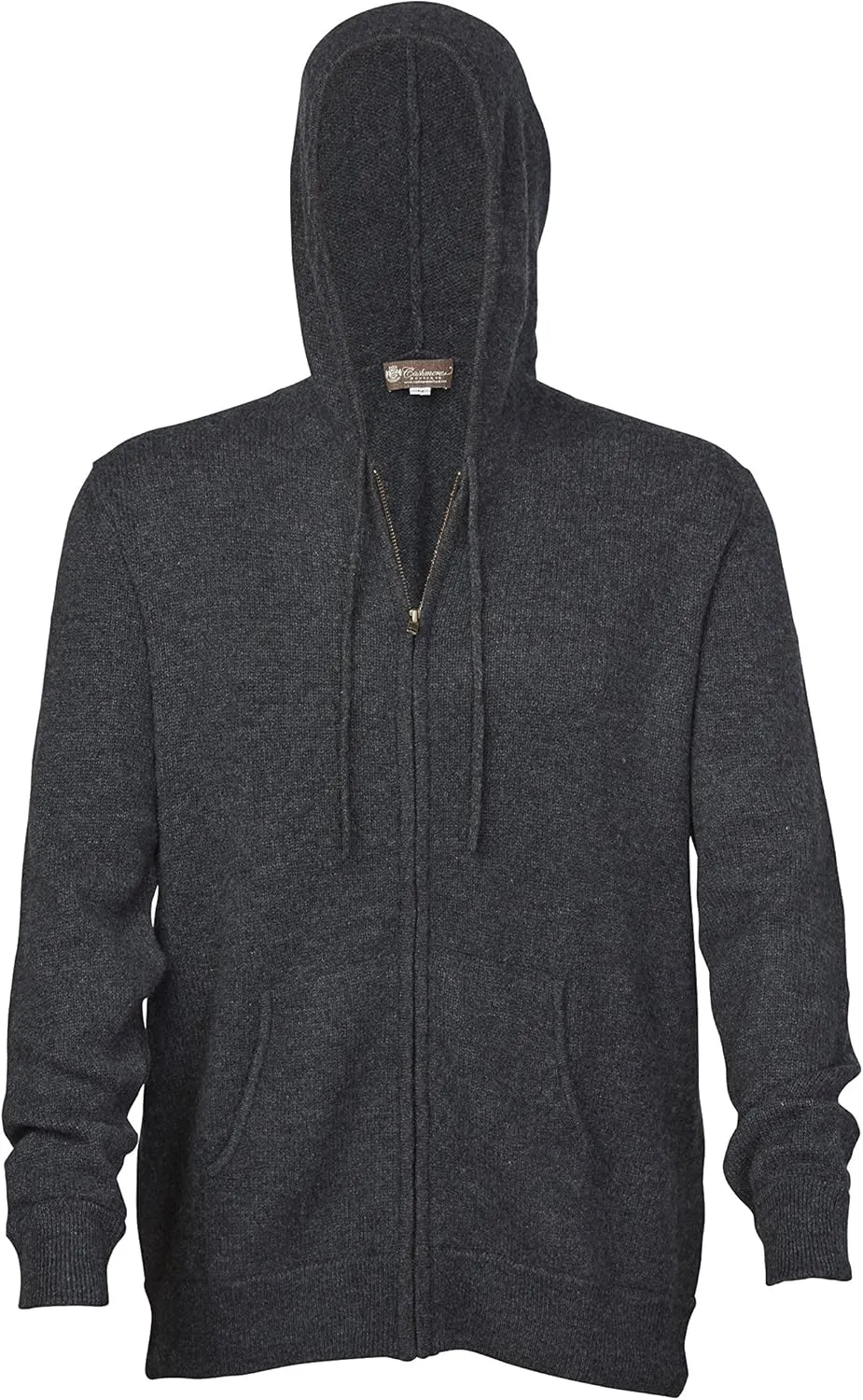 Cashmere Boutique 100% Pure Cashmere Hoodie Sweaters for Men  Full Zip, Long Sleeve, and Both Side Front Pockets