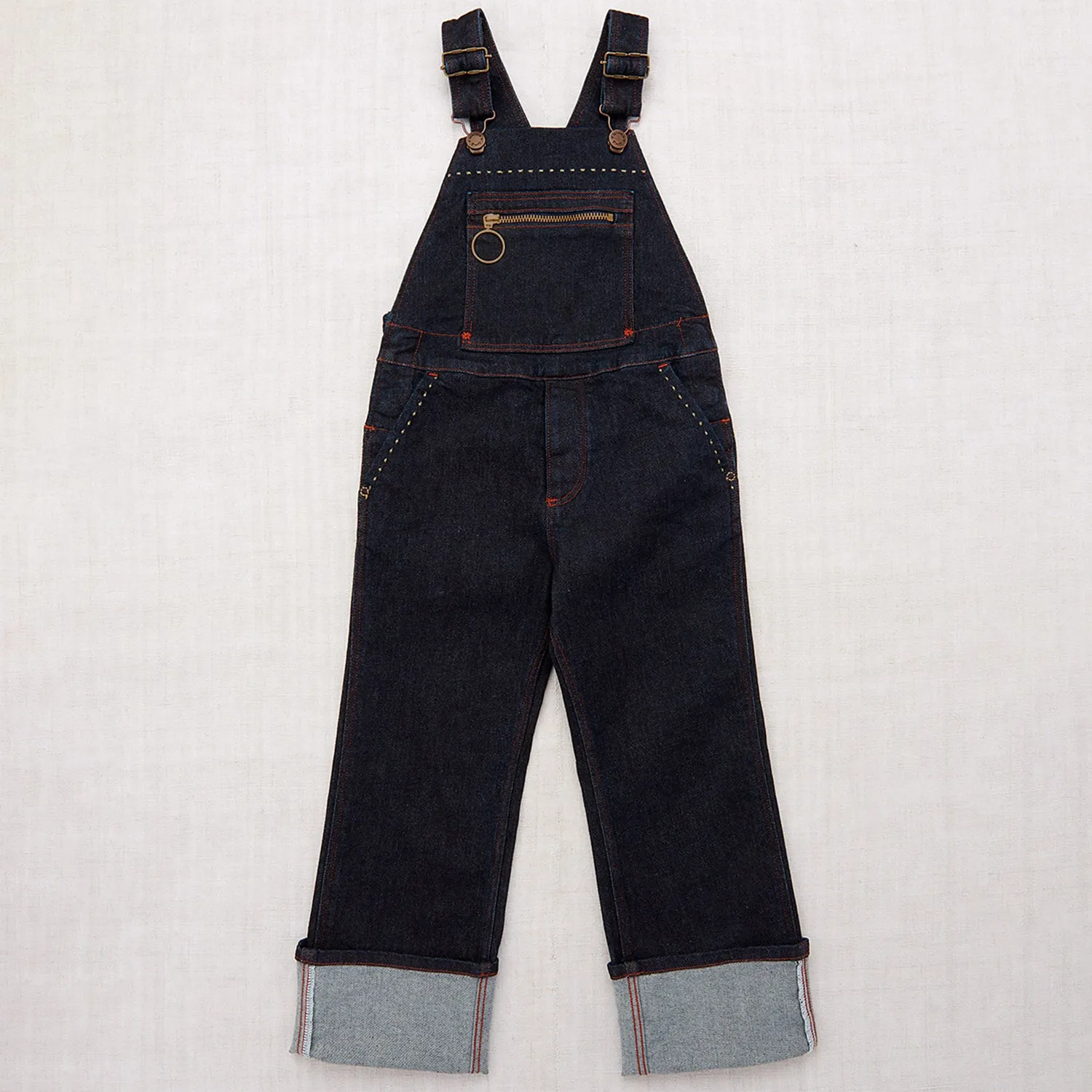 Cotton Zip Overall - Indigo Denim