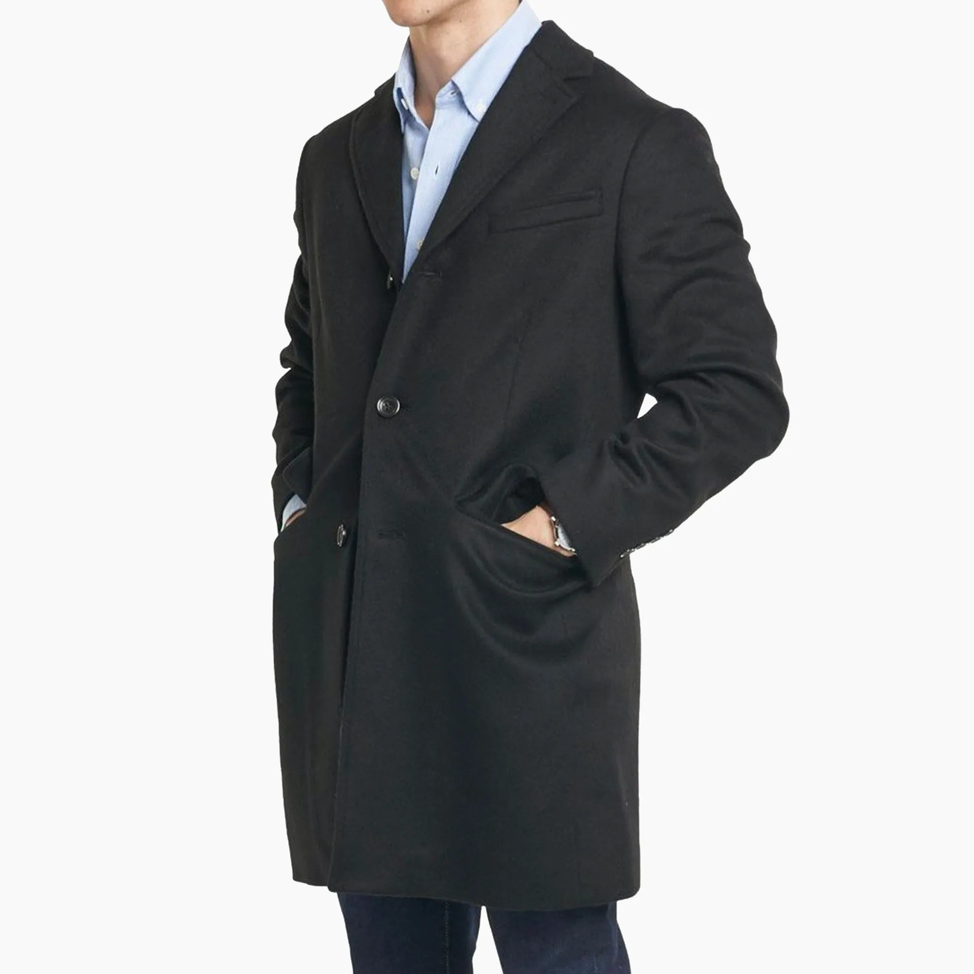 Fulton Wool Cashmere Topcoat - Black