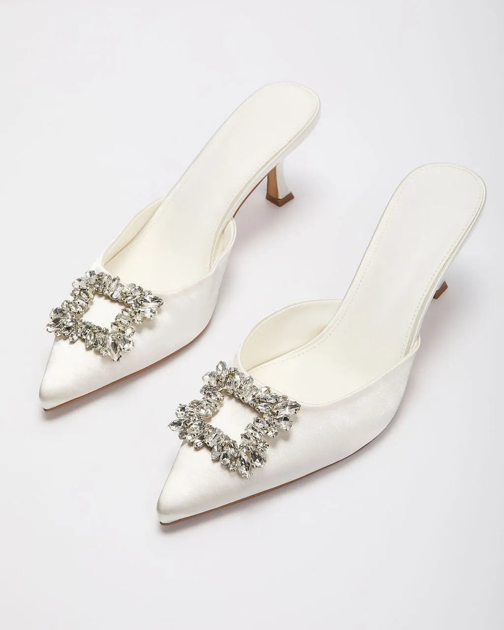 Lets Dance Rhinestone Buckle Mule