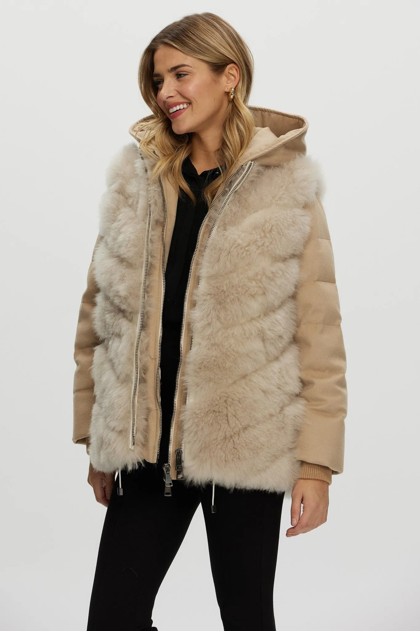 Loro Piana Cashmere Quilted Down Parka with Detachable Select Cashmere Goat Vest (2 Pcs)