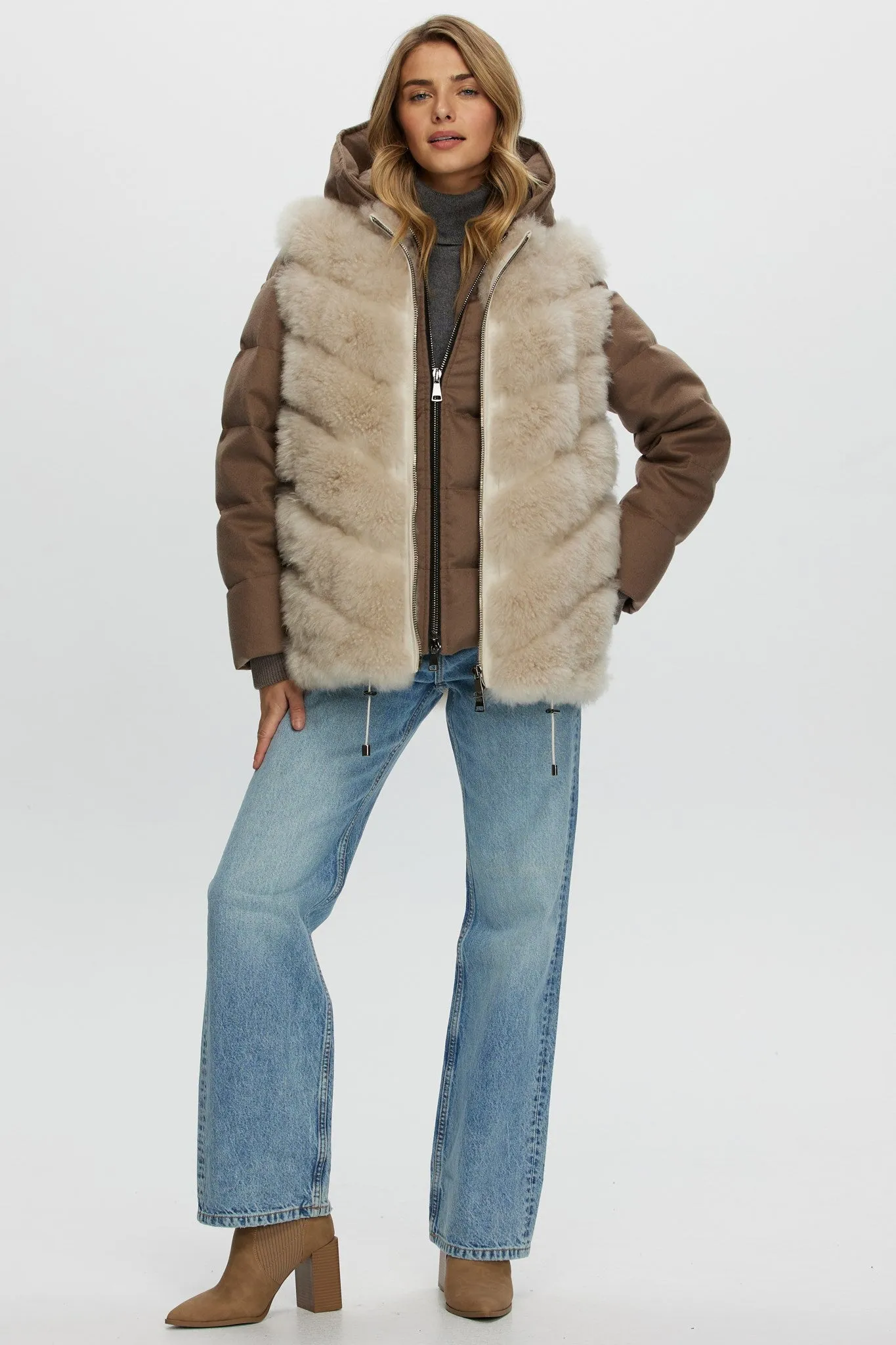 Loro Piana Cashmere Quilted Down Parka with Detachable Select Cashmere Goat Vest (2 Pcs)