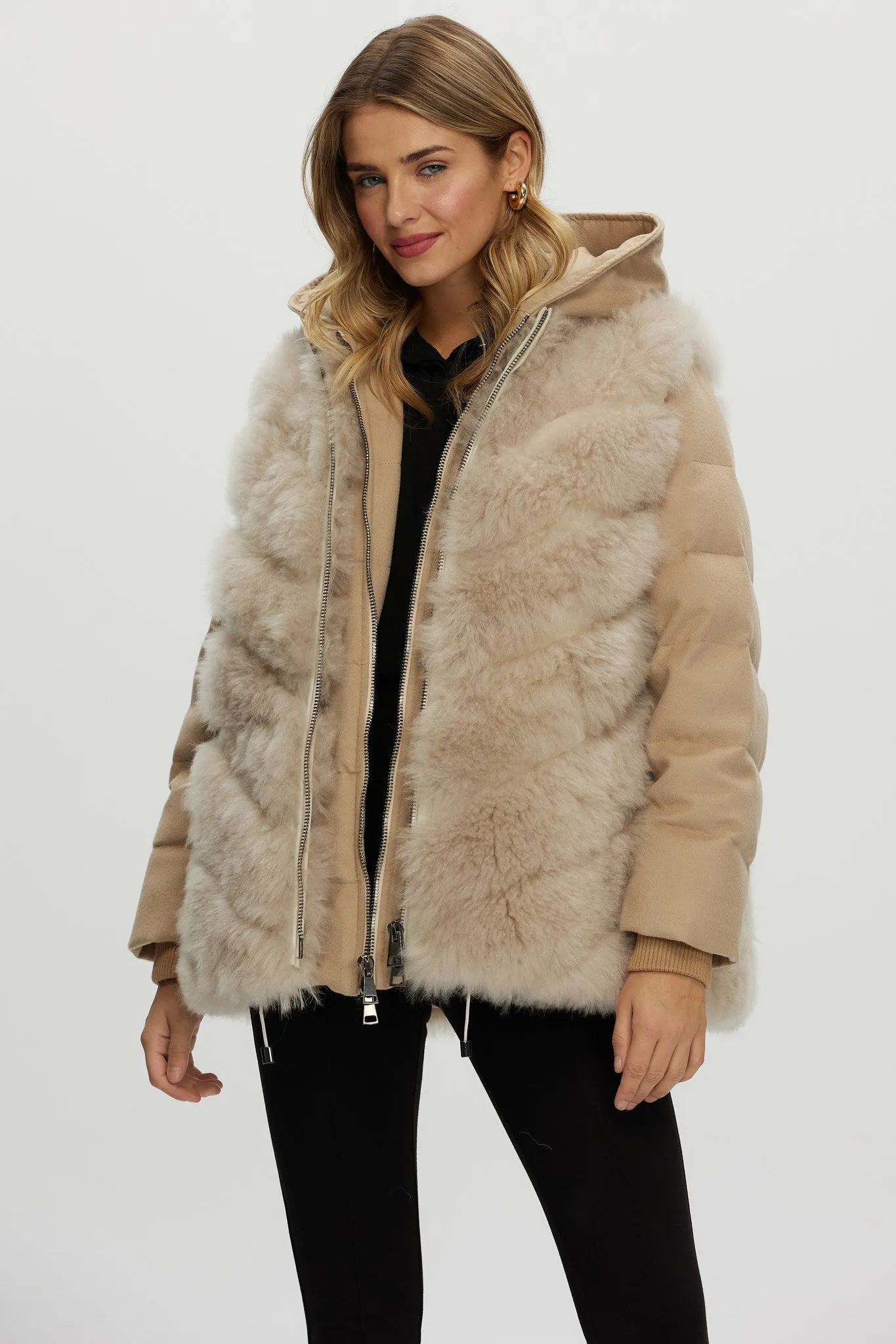 Loro Piana Cashmere Quilted Down Parka with Detachable Select Cashmere Goat Vest (2 Pcs)