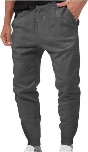 Men's Athletic Joggers Pants Lightweight Slim Fit with Pockets for Jogging Running Workouts Daily Wear