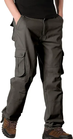 Mens Pants Cargo Drawstring Chino Cargo Pants Lightweight Hiking Pants Outdoor Twill Track Jogging Sweatpants Pants