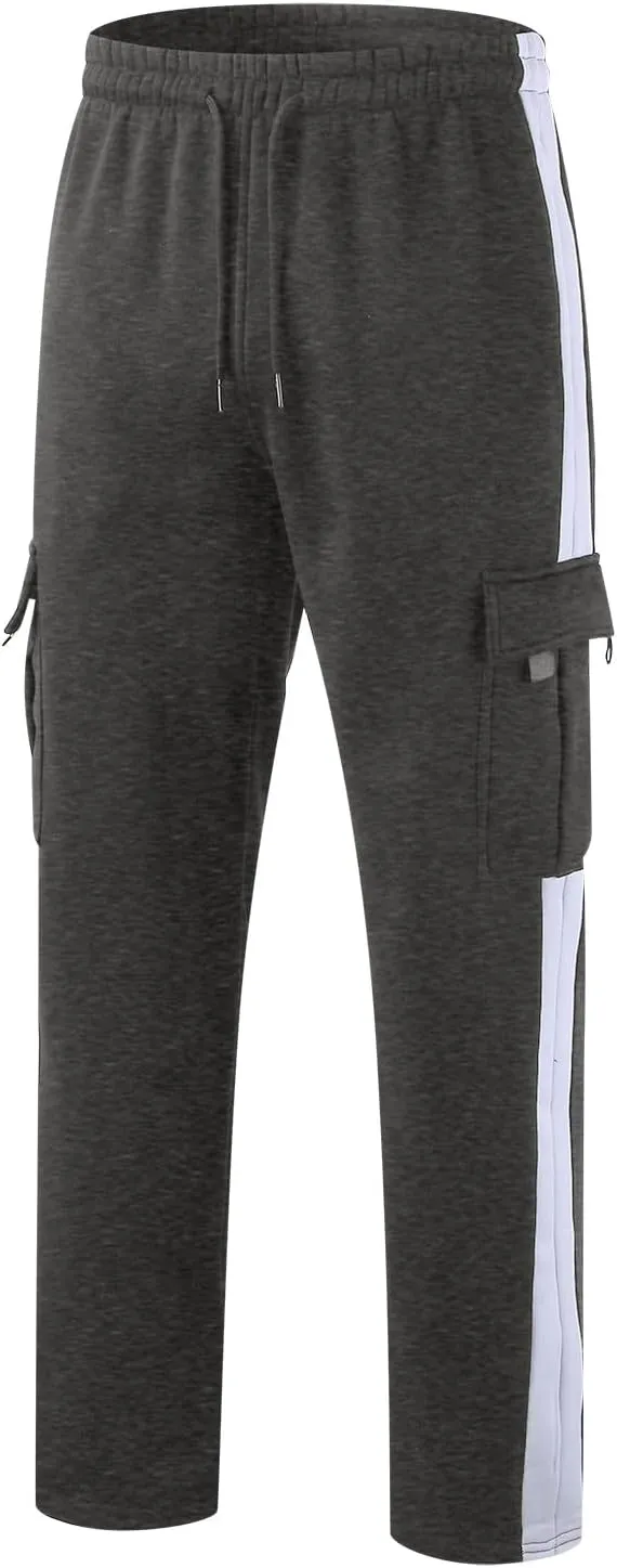 Mens Pants Joggers with Pockets, Casual Sweatpants, Drawstring Chino Pants Track Jogging Outdoor Cargo Pants