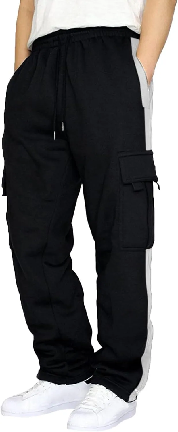 Mens Pants Joggers with Pockets, Casual Sweatpants, Drawstring Chino Pants Track Jogging Outdoor Cargo Pants