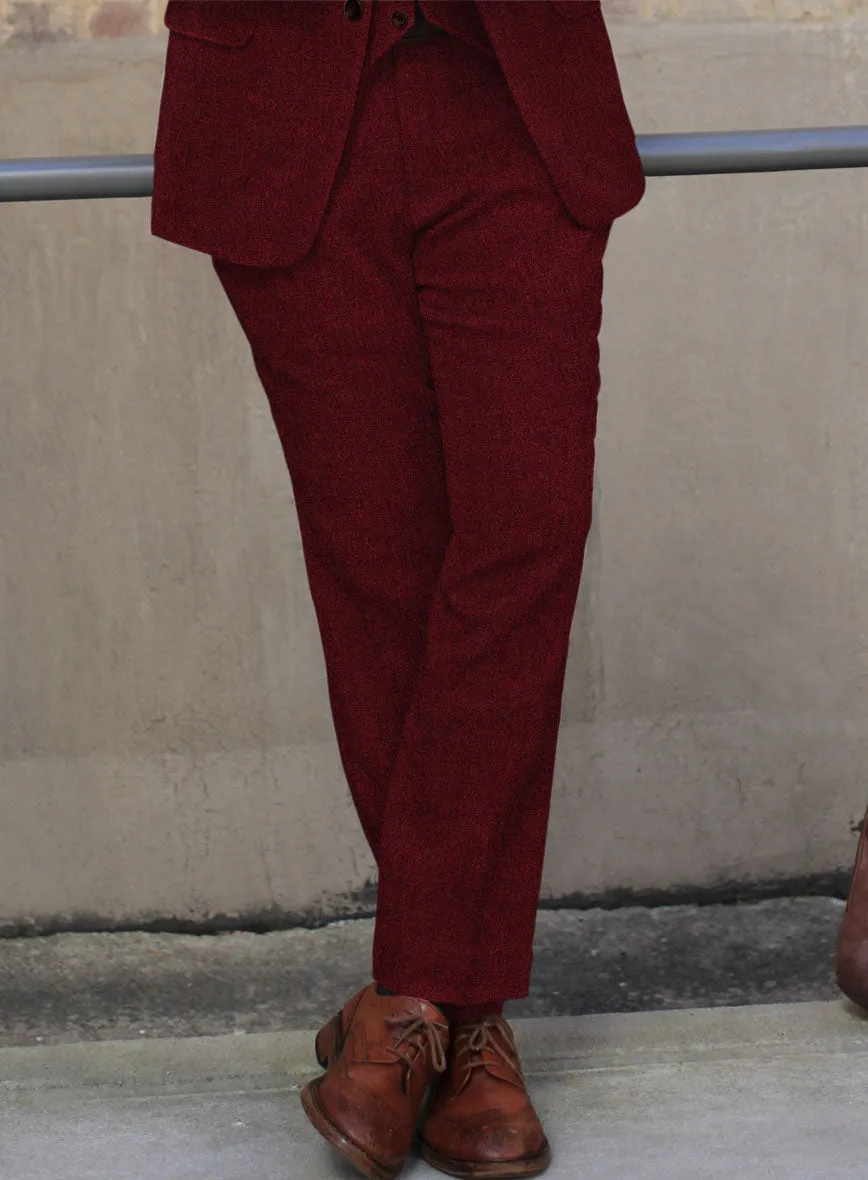 Naples Burgundy Tweed Pants