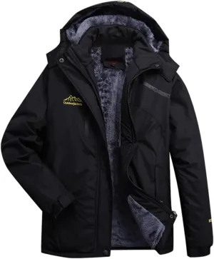 PeQAQ Womens Fleece Waterproof Rain Jacket 2023 Winter Warm Hooded Windbreaker Jackets Active Outdoor Raincoat Trench Coat