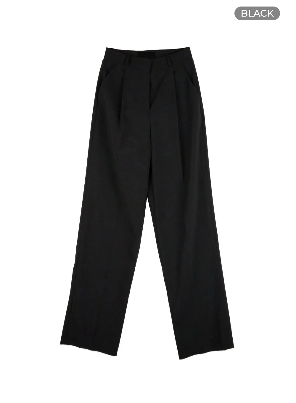 Pintuck Straight Tailored Pants OL411