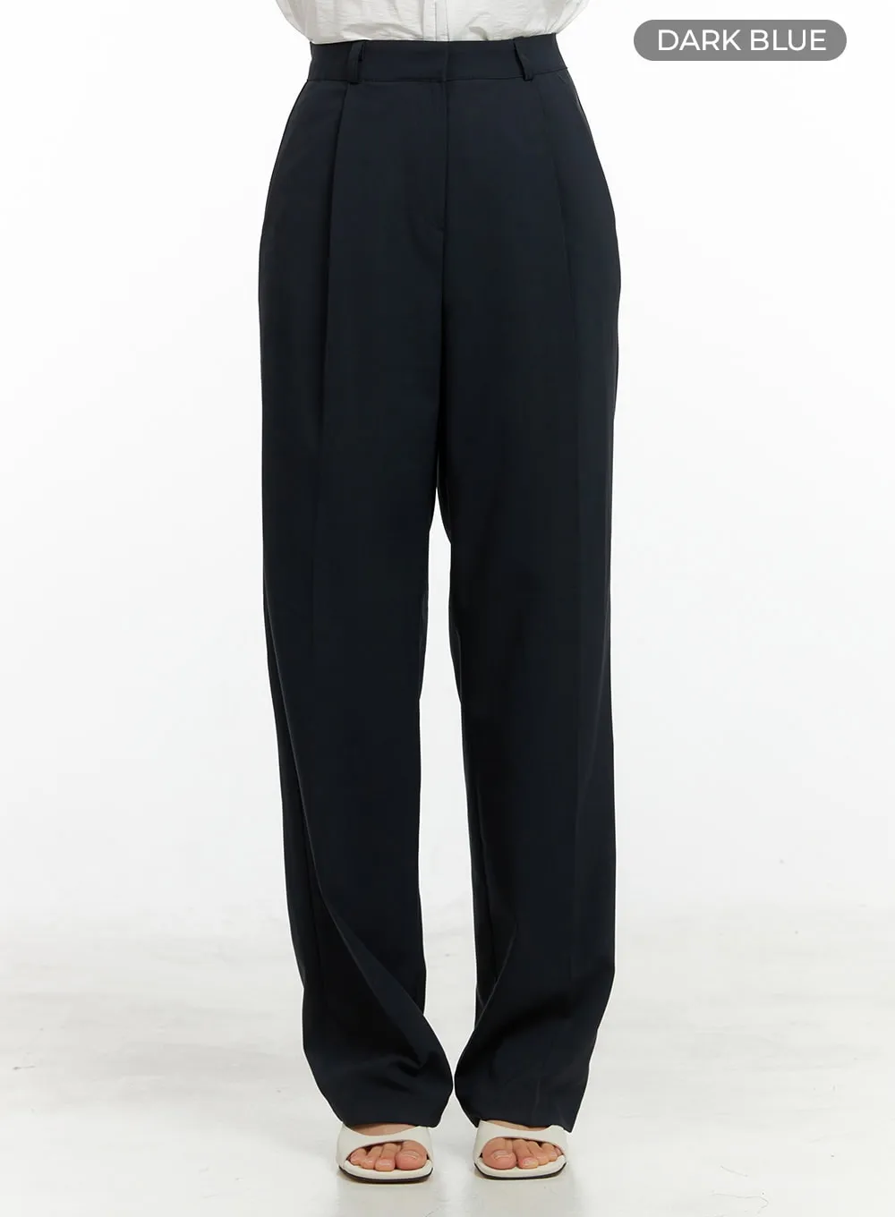 Pintuck Straight Tailored Pants OL411
