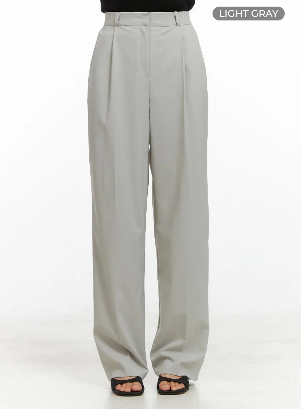 Pintuck Straight Tailored Pants OL411