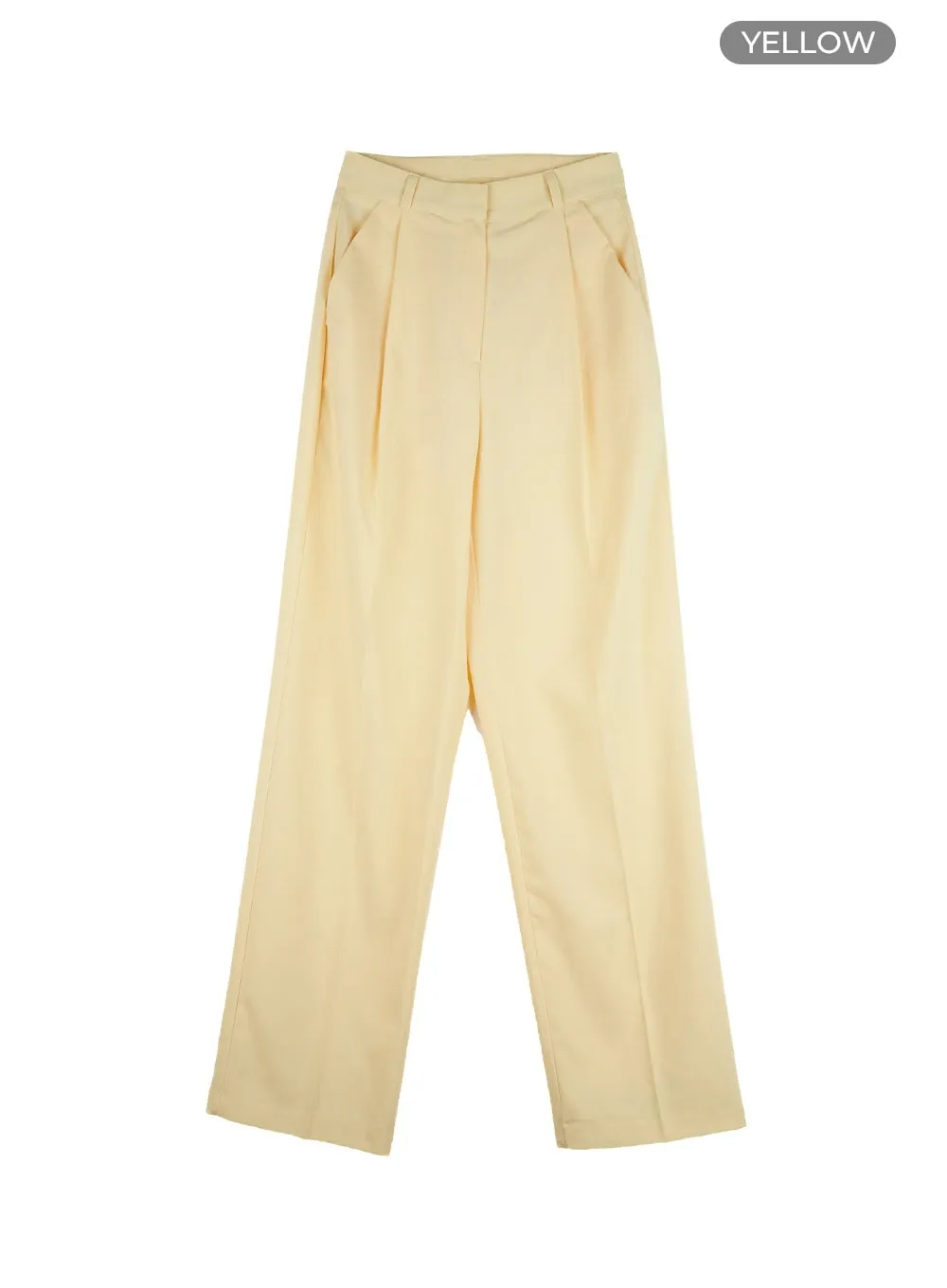 Pintuck Straight Tailored Pants OL411