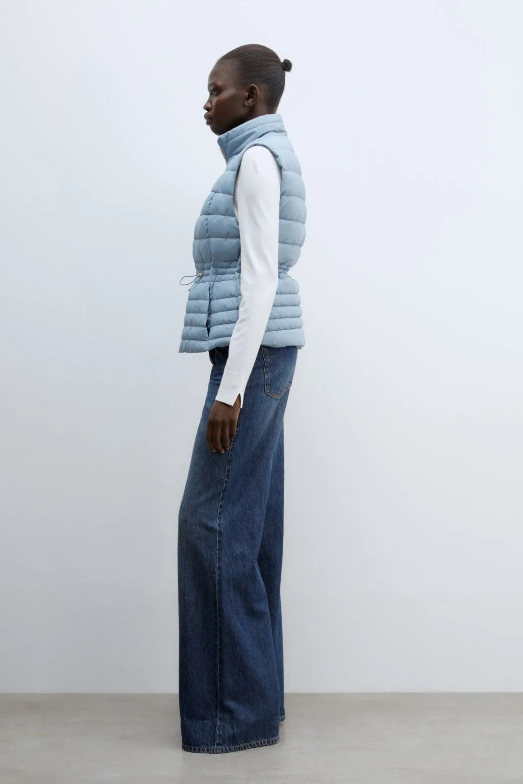 Quilted gilet - Light Blue