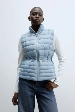 Quilted gilet - Light Blue