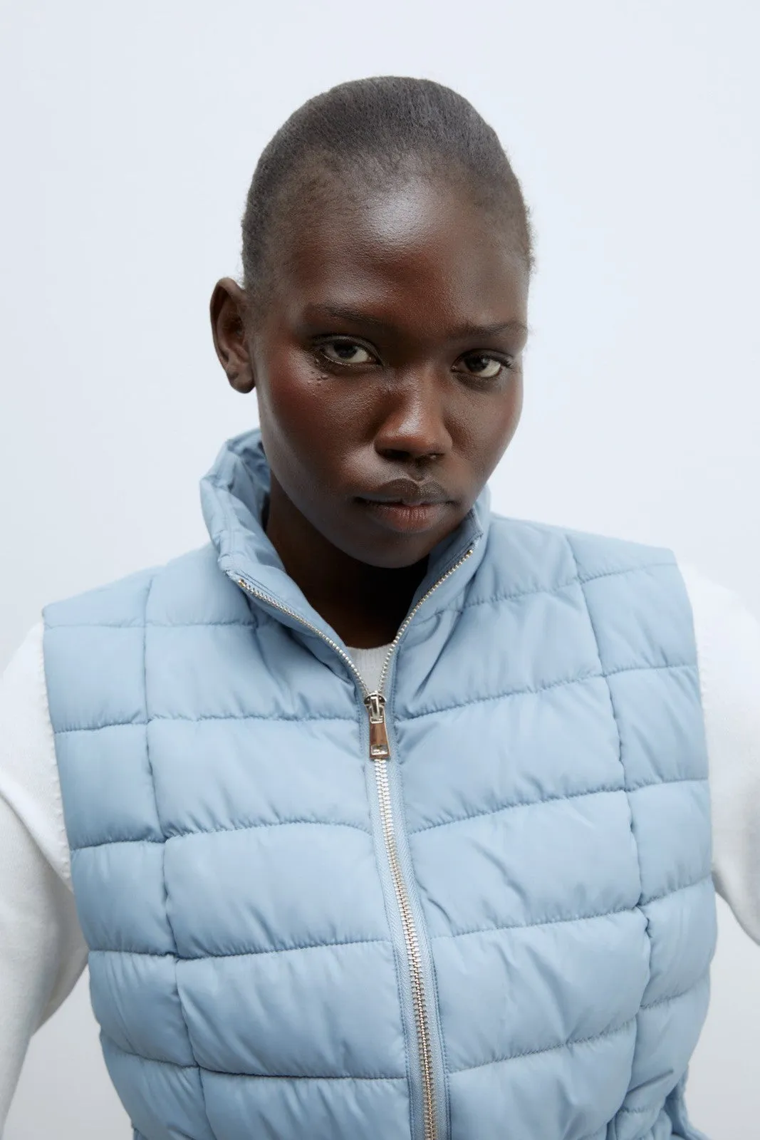 Quilted gilet - Light Blue