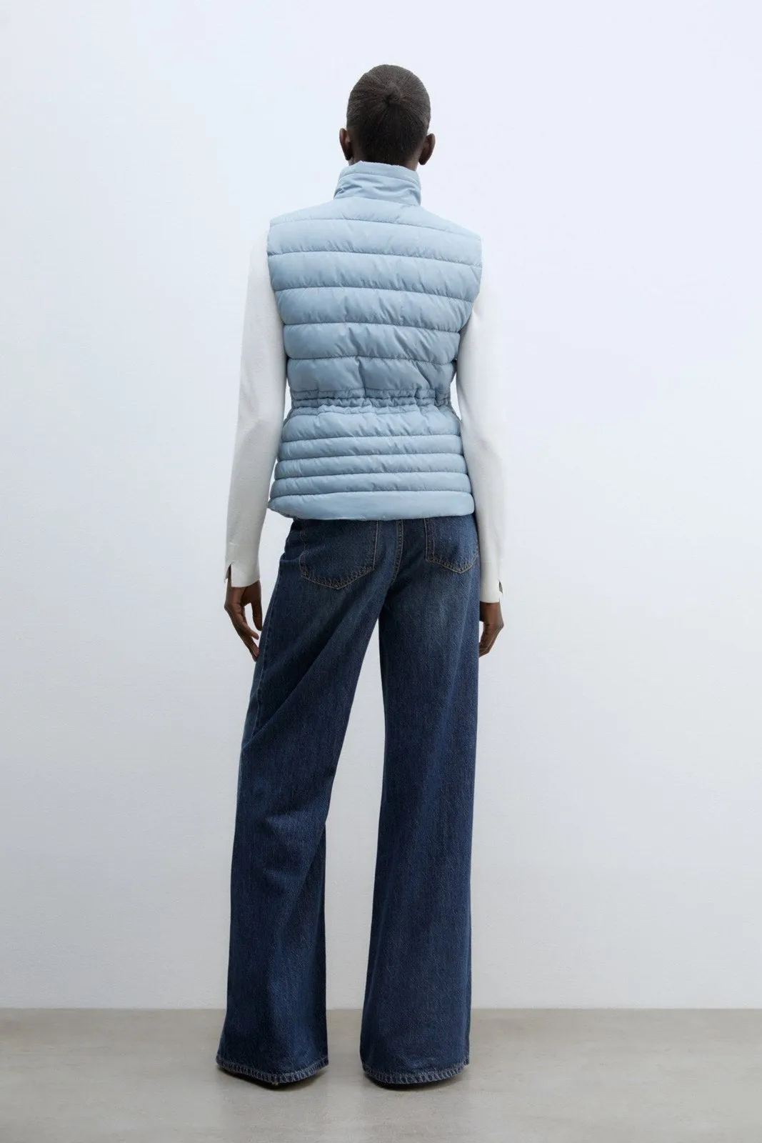 Quilted gilet - Light Blue