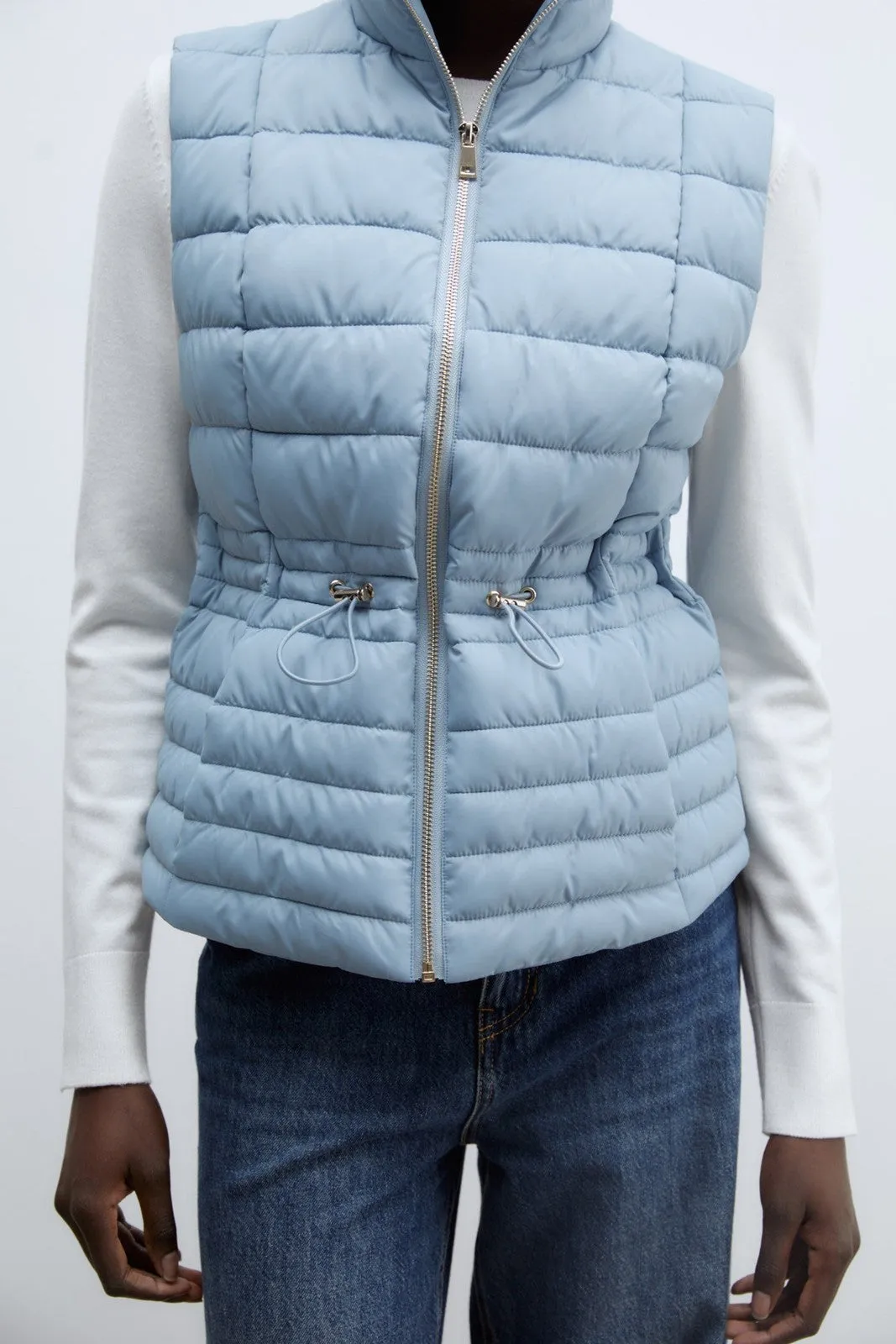 Quilted gilet - Light Blue