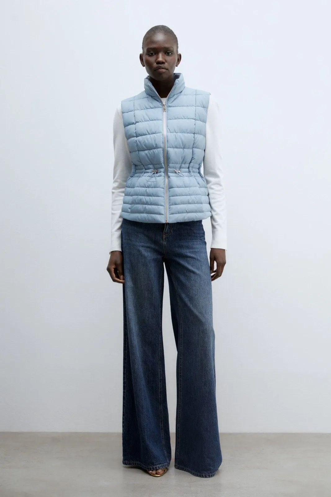 Quilted gilet - Light Blue