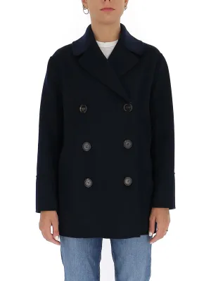 'S Max Mara Spread-Collar Peacoat
