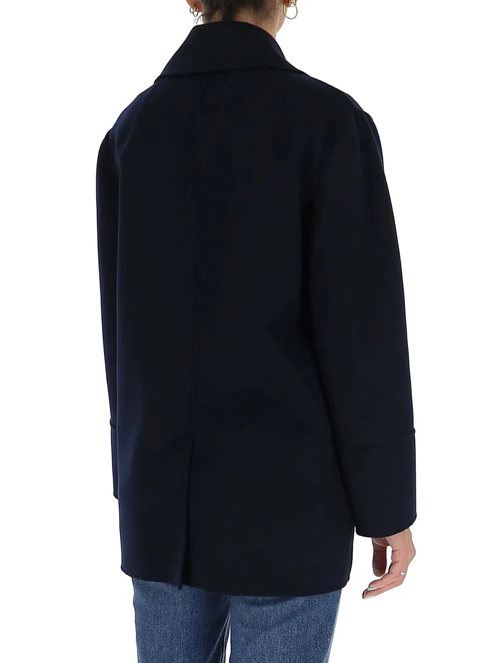 'S Max Mara Spread-Collar Peacoat