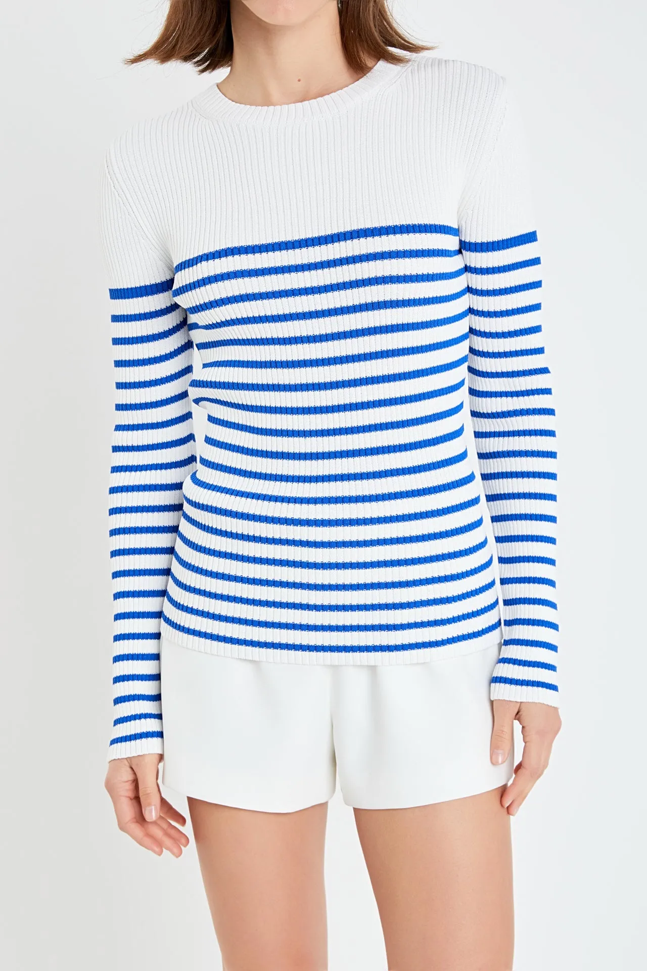 Stripe Long Sleeve Knit Top