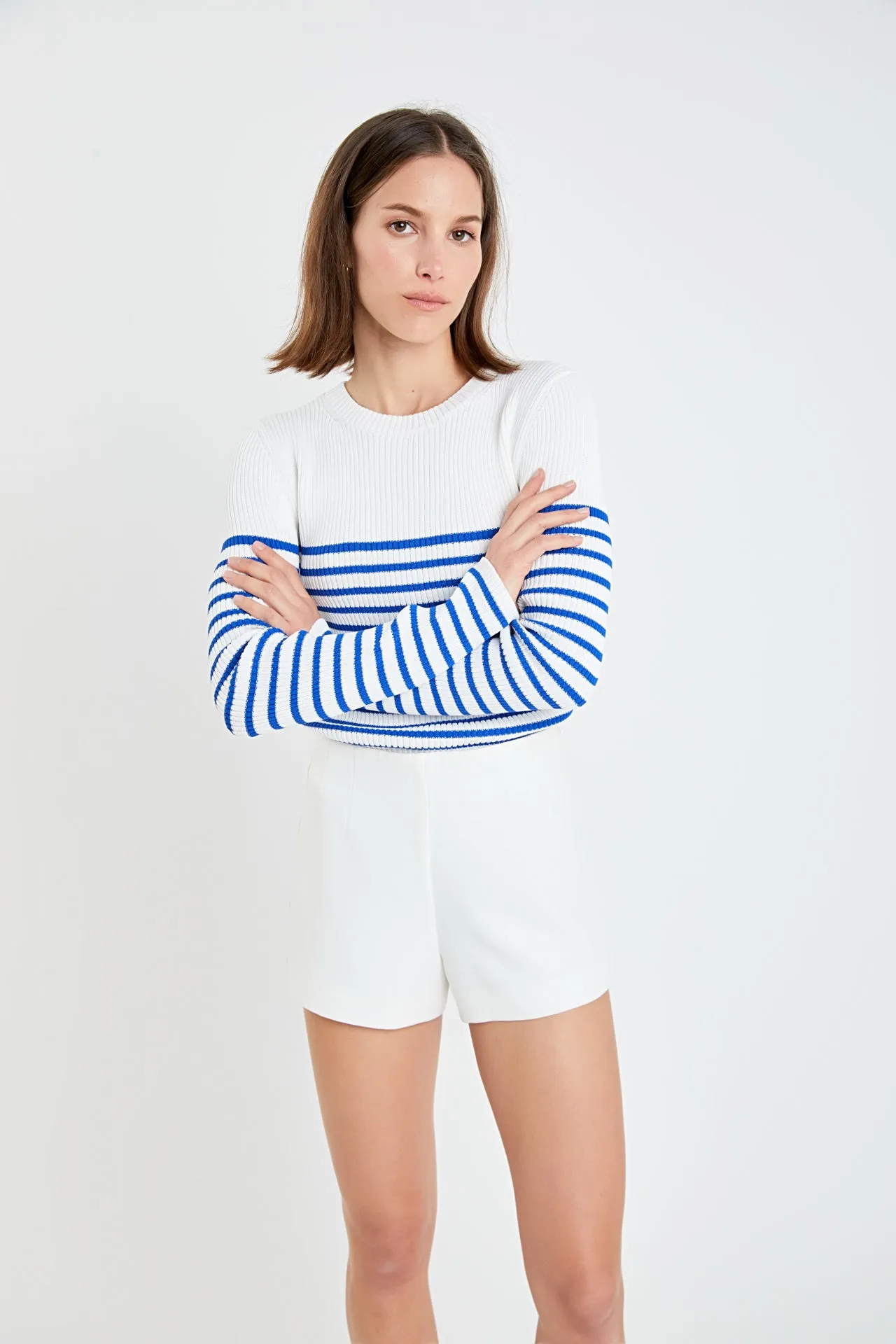 Stripe Long Sleeve Knit Top