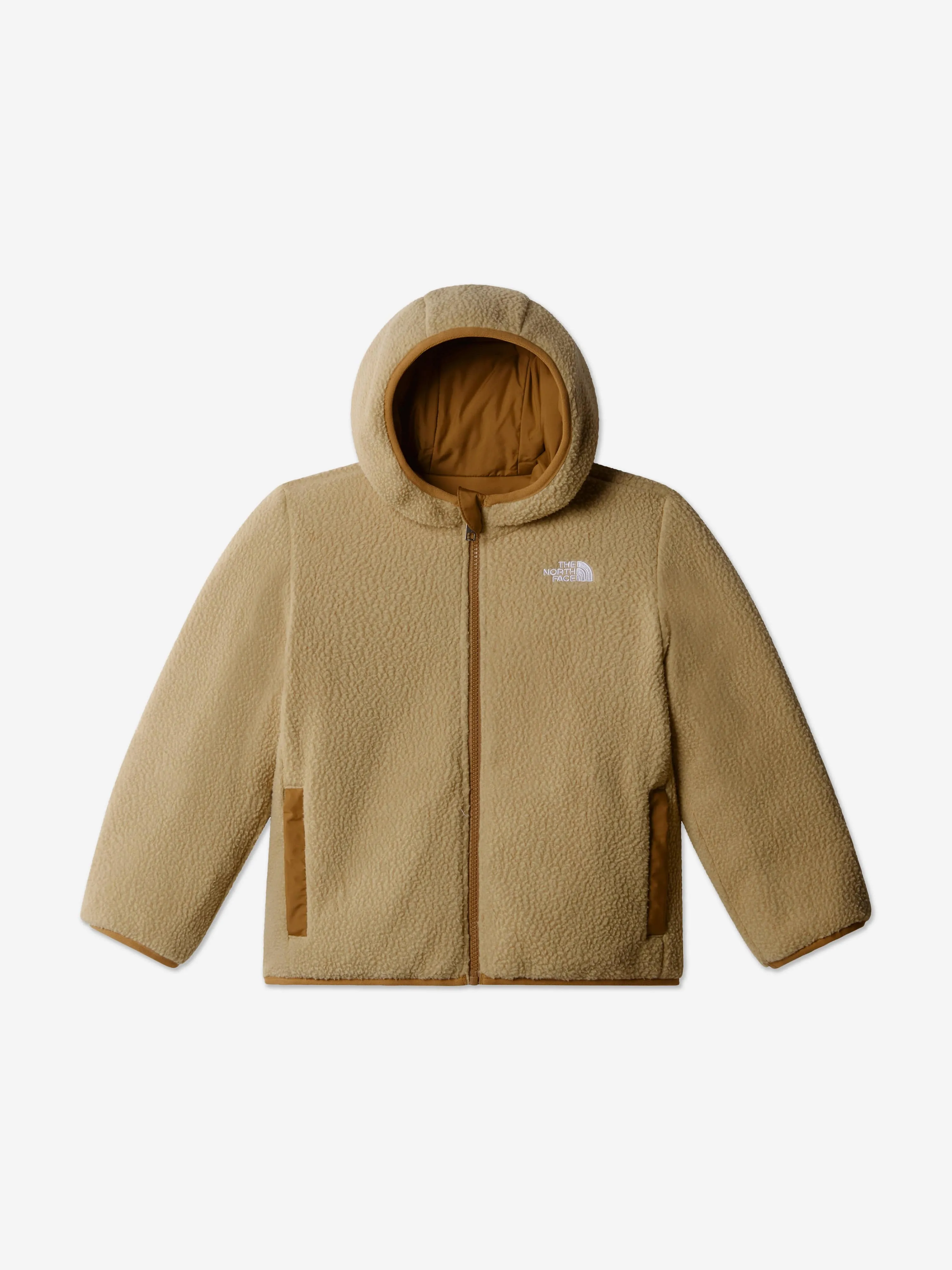 The North Face Kids Reversible Shasta Hooded Jacket in Brown