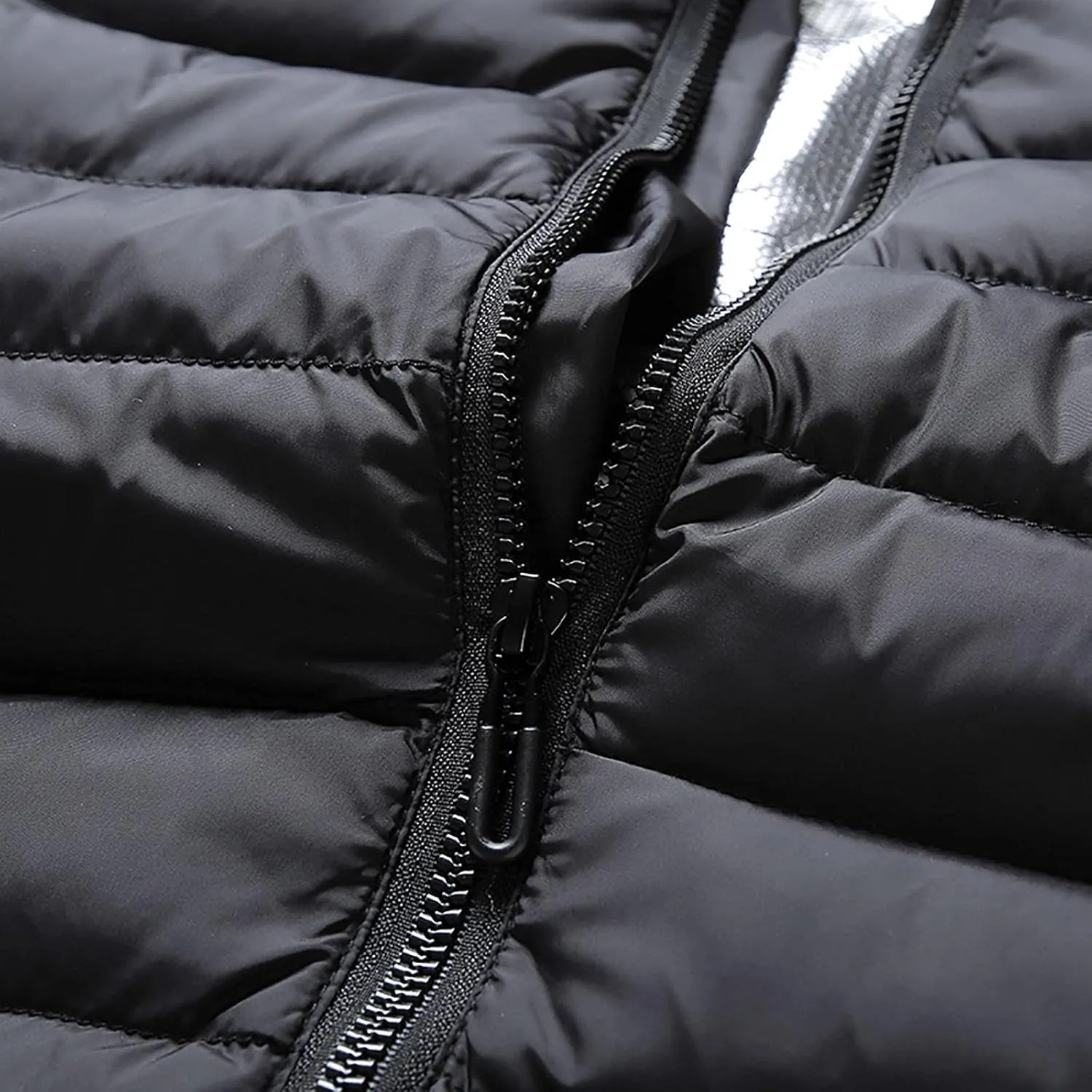 tuduoms Heated Jacket Winter Hooded Jacket Women's Men's USB Heating Jacket Lightweight Warm Puffer Jacket Outwear Down Coat