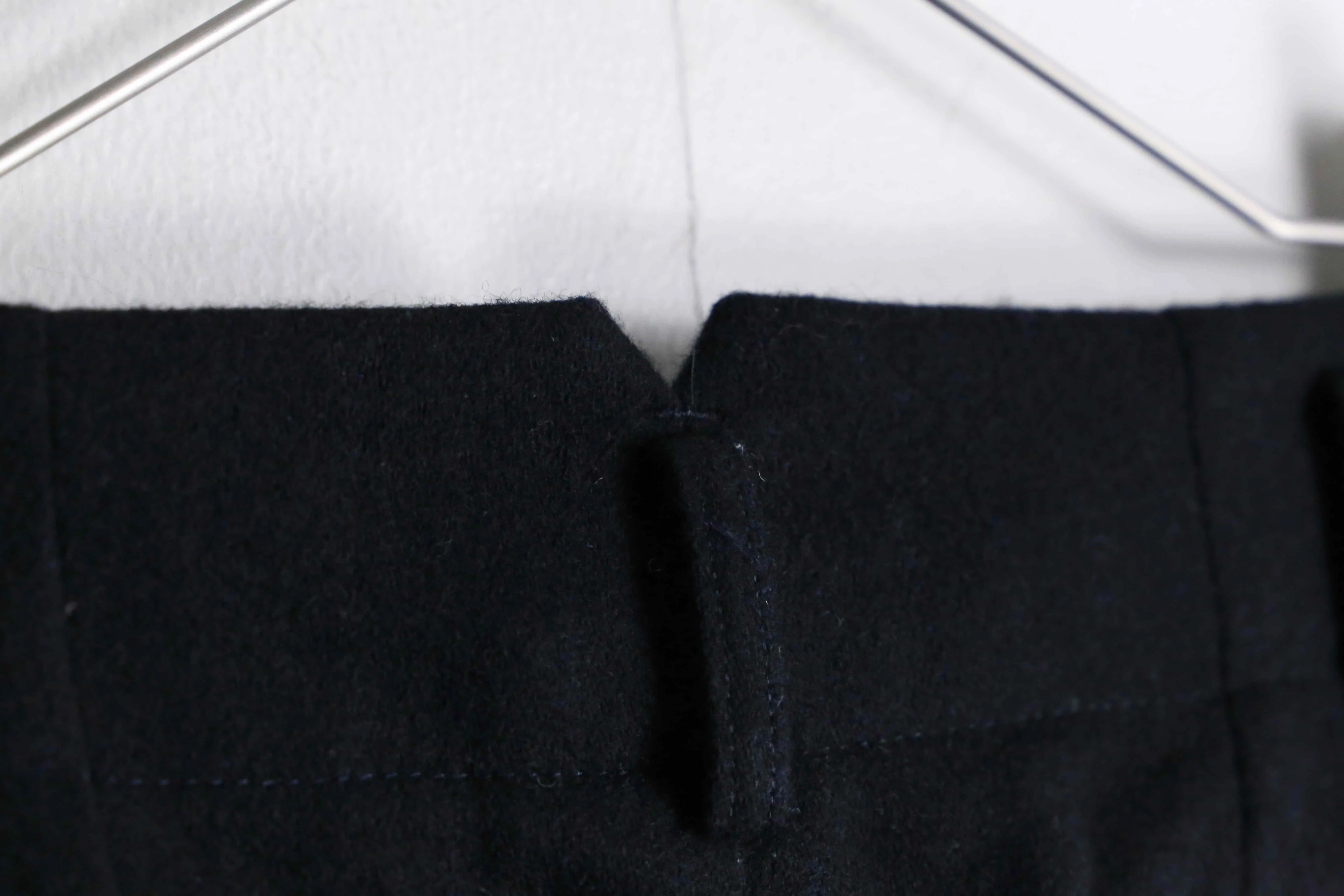 vintage wide tapered silhouette wool trousers