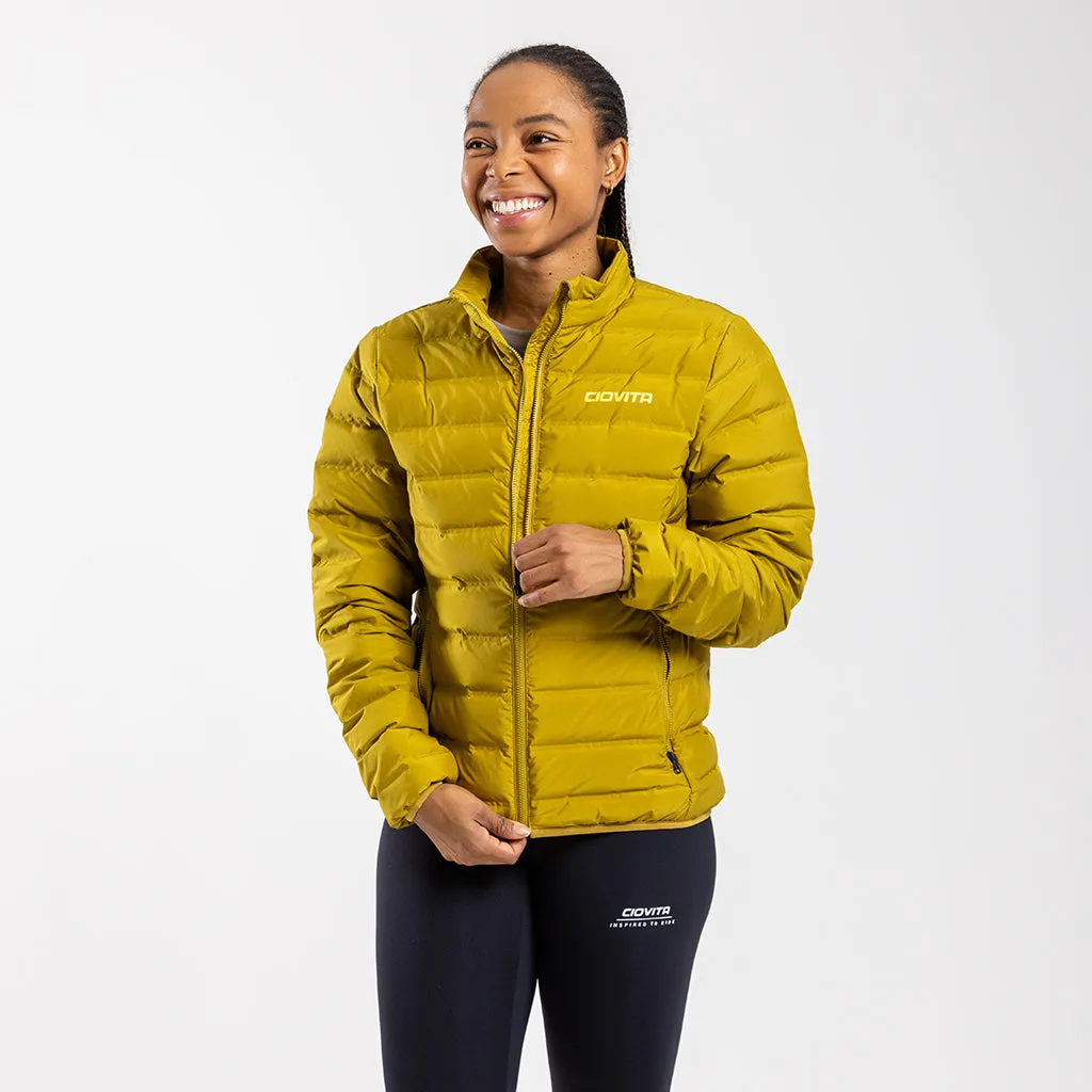 Women's Down Puffer Jacket (Mustard)