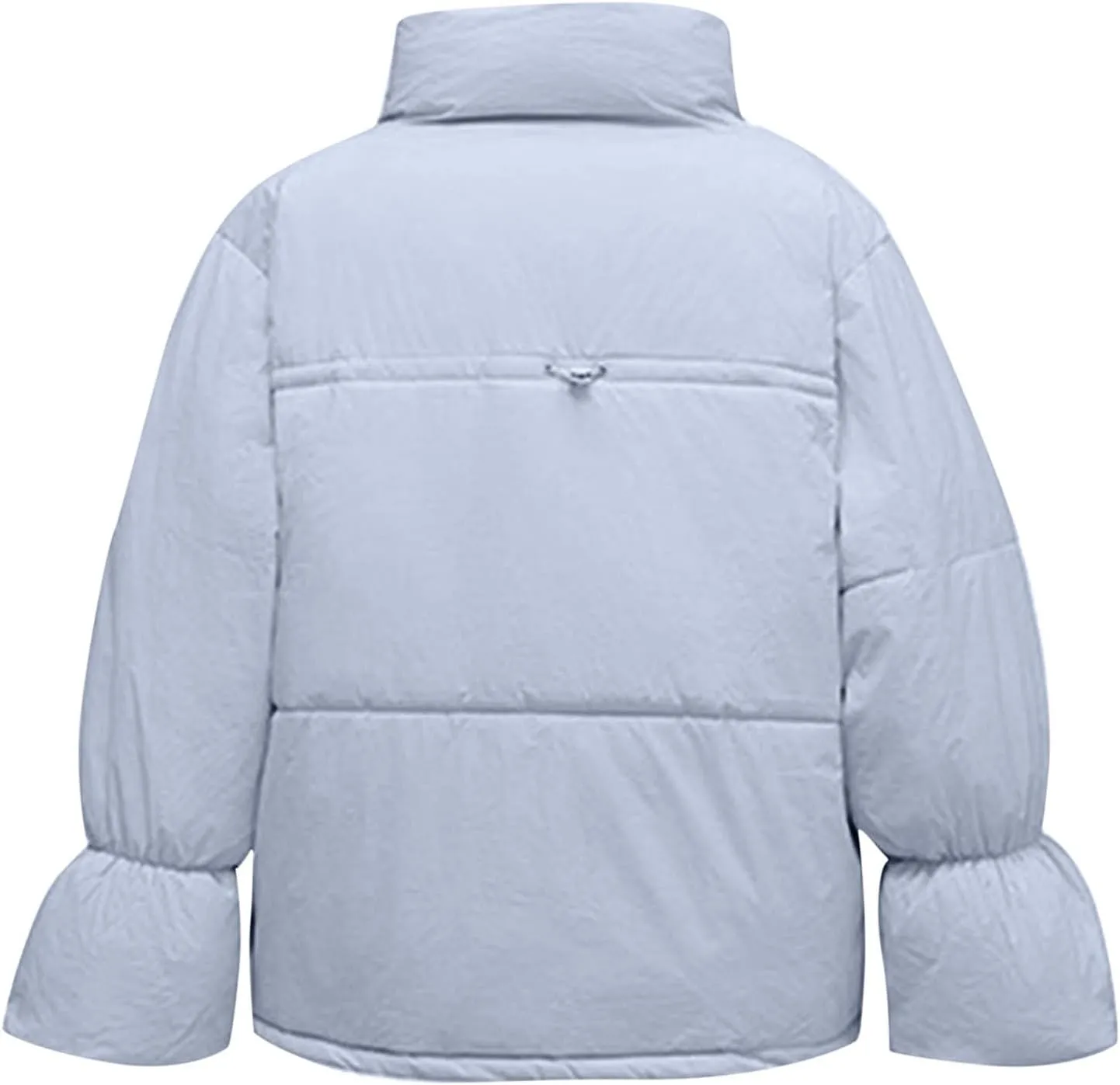Women's Fashion Puffer Jackets Dressy Casual Stand Collar Bubble Coats Cardigan Teen Girls Baggy Quilted Down Jackets
