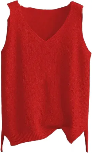 Women's Plus Size Ice Silk Camisole Knitted Base Shirt Sleeveless Top for Women