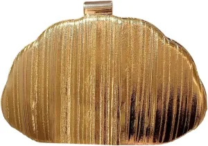 Women's Sparkly Metallic Clutch Evening Bags Cloud Box Handbags Chain Strap Wedding Party Shoulder Purses